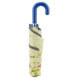 1号仓-斯凯达 坚固轻巧 附带反光条 防夹手开关 儿童折叠雨伞 1把 恐龙图案Skater 附收纳袋 内置姓名标签 