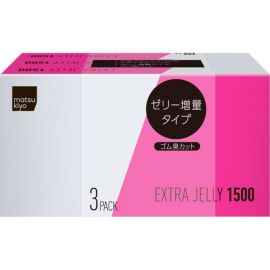 1号仓-matsukiyo松本清 天然橡胶无味避孕套1500 加倍润滑液 3盒装