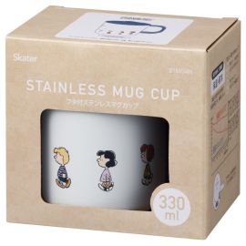 1号仓-斯凯达 双层结构设计 杯底防滑 保温保冷 不锈钢保温杯 附杯盖 330ml 1个 史努比图案 Skater 不易结露 方便直饮