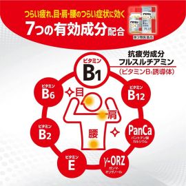 2号仓-alinamin爱利纳明 合利他命 复合多种维B族EXα维生素B PLUS 缓解腰痛肩痛眼睛痛 280片【第3类医药品】