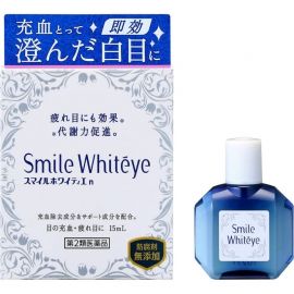 2号仓-LION狮王SmileWhiteyes 缓解眼部充血眼药水15ml 滴眼液 促进代谢 舒缓眼睛疲劳【第2类医药品】【寒冷地区勿拍，易冻结】