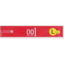 1号仓-冈本 轻薄贴合 易传温感 0.01超薄避孕套 普通润滑 L号 3个 OKAMOTO 不易脱落 无乳胶味 无缝贴合 均一薄 安全套