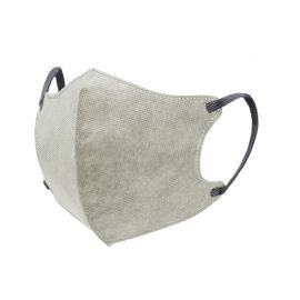 1号仓-川本产业MASMIX 立体小颜透气3D 成人彩色撞色口罩 灰色+深灰色耳线 7片/包