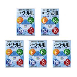 2号仓-ROHTO乐敦Cool 40α维他命舒缓疲劳清凉眼药水 清凉度5  12ml 5个装【第3类医药品】【寒冷地区勿拍，易冻结】