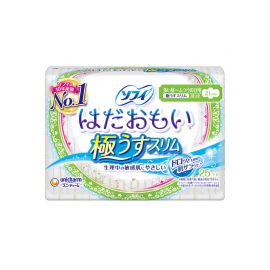 【一時非掲載】1号仓-unicharm尤妮佳 苏菲温柔敏感肌日用棉柔卫生巾 25片