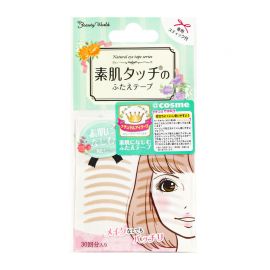 1号仓-BeautyWorld 自然无痕贴合肤色 隐形双眼皮贴 创可贴纹 30对 素肌妆感