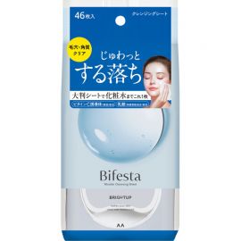 1号仓-漫丹缤若诗 毛孔角质清洁 明亮提亮 双效卸妆湿巾 46枚 Bifesta 温和保湿 深层清洁 角质清理 亮肤效果