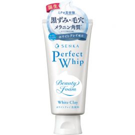 1号仓-珊珂 毛孔清洁控油去角质 蚕丝泡沫白泥洗面奶 120g finetoday SENKA 水润洁面不易紧绷 专科