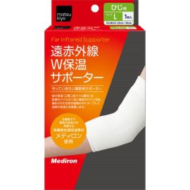 1号仓-松本清 matsukiyo 远红外线保温护具 W型运动防护 手肘肘部辅助护具 L码 手肘围22-35cm 1个