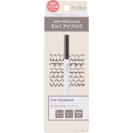 1号仓-松本清nake 重塑自然眉形调整眉毛流向 3合1眉笔 02深棕色 0.4g 顺滑眉笔芯柔和眉粉