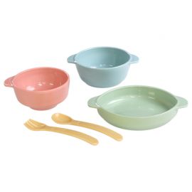1号仓-西松屋SmartAngel 抗菌儿童餐具组合宝宝餐具 1套