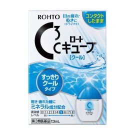 2号仓-ROHTO乐敦 C3 缓解眼干眼疲劳隐形眼镜润滑液  清凉型 13ml【第3类医药品】