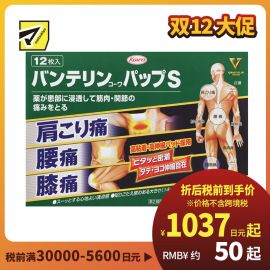 2号仓-兴和万特力 凉感消炎镇痛膏药贴 14×10mm S 12片 【第２类医药品】 KOWA VANTELIN 缓解腰肩关节疼痛扭伤挫伤
