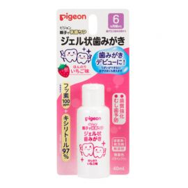 1号仓-贝亲 6个月以上宝宝可用 初期乳牙护理 婴幼儿牙齿护理凝胶 草莓味 40ml Pigeon 含木糖醇与氟 无添加色素 成分温和 婴儿口腔护理