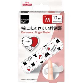 2号仓-松本清matsukiyo 低敏亲肤透气 易于贴合创可贴 大白M号(19×72mm) 12片装 无纺布 防闷热 紧密贴合指尖关节