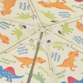 1号仓-斯凯达 坚固轻巧 附带反光条 防夹手开关 儿童折叠雨伞 1把 恐龙图案Skater 附收纳袋 内置姓名标签 