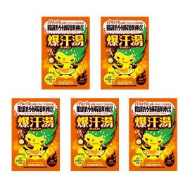 【停产】1号仓-爆汗汤 发汗暖身入浴剂 柚子生姜香 60g 5个装 Bison 橘黄色汤色