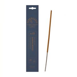 1号仓-日本香堂 草本与大地系列 天然精油 清新自然 无添加染色 竹制线香 03木香 20根 NipponKodo 适合日常室内使用 赠礼送礼 精致包装