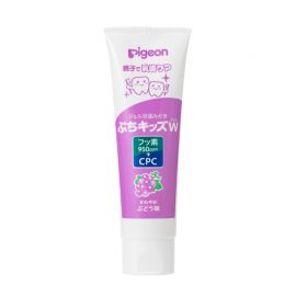 1号仓-贝亲 双效防护 防蛀护理 无泡设计 幼儿啫喱牙膏 50g 清爽葡萄味 预防龋齿 温和清洁 添加木糖醇
