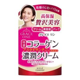 1号仓-高丝GRACE ONE 高保湿抗皱紧致 浓胶原蛋白面霜 100g KOSE 三合一抗初老淡纹保湿补水