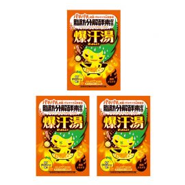 【停产】1号仓-爆汗汤 发汗暖身入浴剂 柚子生姜香 60g 3个装 Bison 橘黄色汤色
