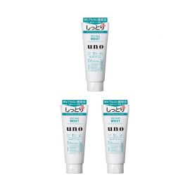 1号仓-UNO吾诺   去除多余油脂 温和清洁 滋润保湿 男士洗面奶 130g 3个装 双重玻尿酸 轻松起泡 天然矿物泥