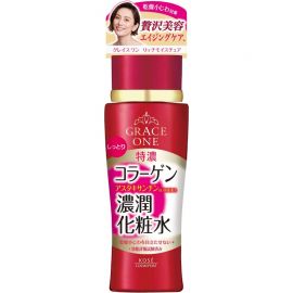 1号仓-高丝GRACE ONE 淡纹紧肤 胶原蛋白浓润化妆水 保湿型 180ml KOSE 深层抗氧化抗皱柔肤【寒冷地区慎拍，易冻结】