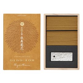 1号仓-日本香堂 大江户香系列 高端香薰线香 长寿菊 60根 带香插 NipponKodo