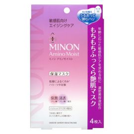 1号仓-第一三共 MINON蜜浓 敏感肌 温和抗衰老抗皱 保湿面膜 4片