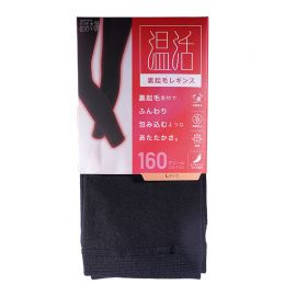 1号仓-温活本舗 薄绒内层 吸湿发热 防静电处理 保暖打底裤 1条 160D L码 黑色 CROSS PLUS 打底裤 里起毛 保暖亲肤 含辣椒素