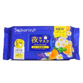 1号仓-BCL Saborino 保湿紧肤 洋甘菊甜橙晚安面膜 30片 5效合1 懒人免洗面膜