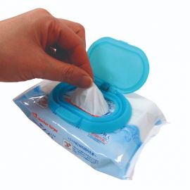 1号仓-阿卡将本铺 婴儿便携式湿巾纸抽盖子 迷你 蓝色 1个