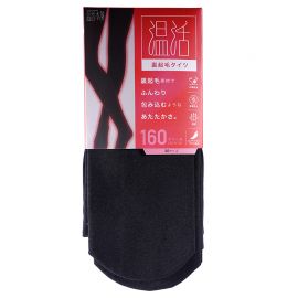 1号仓-温活本舗 薄绒内层 吸湿发热 防静电处理 保暖打底袜 1条 160D M码 黑色 CROSS PLUS 连裤袜 里起毛 保暖亲肤 含辣椒素