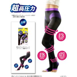 1号仓-爽健 盆骨矫正塑形美腿 超高压裤袜睡眠袜压力袜 M号 黑色 Dr. Scholl MediQttO 分段式紧致腿部 瘦腿袜