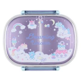 1号仓-西松屋 耐热材质 抗菌便当盒饭盒 360ml 独角兽图案 1个 午餐盒 轻巧便携 抗菌设计 卡通饭盒 带分格