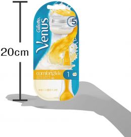 1号仓-吉列维纳斯 香皂润滑条 5层刀头女士脱毛刀 刀架1个+刀头1个 Gillette Venus 温和不伤肤滋润防干燥